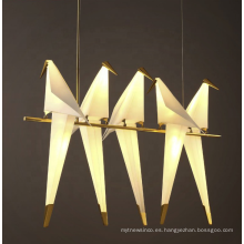 Araña colgante de la lámpara de la iluminación del techo del pájaro del arte moderno para el hogar